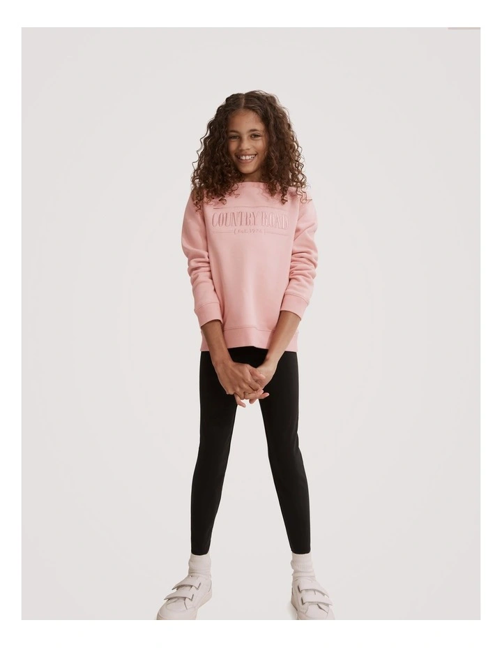 Organically Grown Cotton Jersey Legging in Black