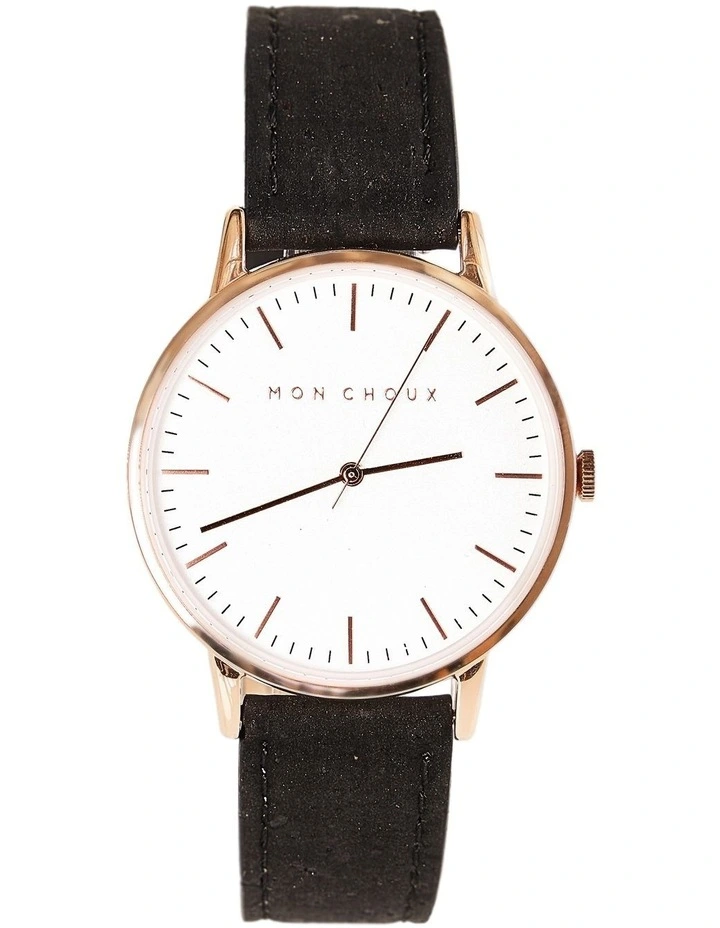 Classic Vegan Leather Watch 38mm in Rose Gold
