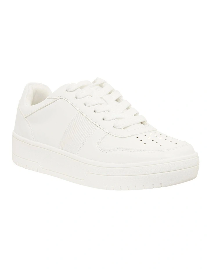 Frantic White Smooth Sneakers