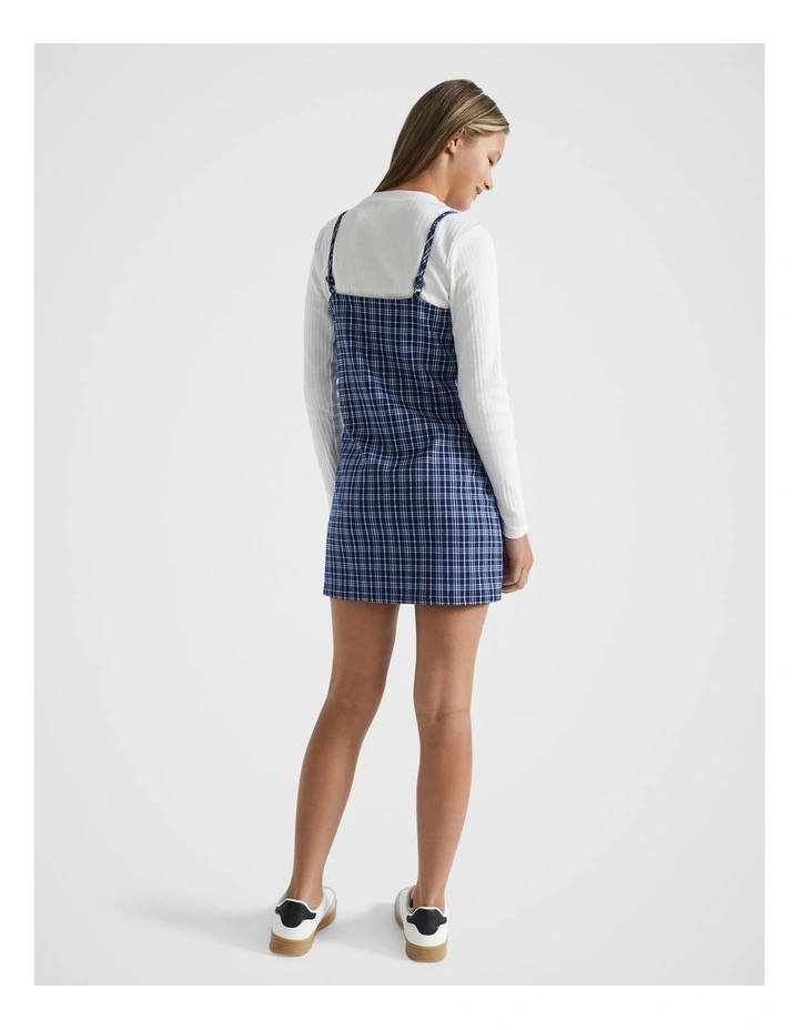 Check Dress in Ink Blue
