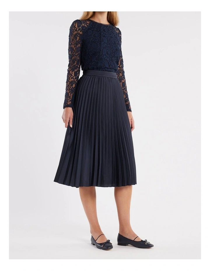 Jasmina Midi Skirt in Navy