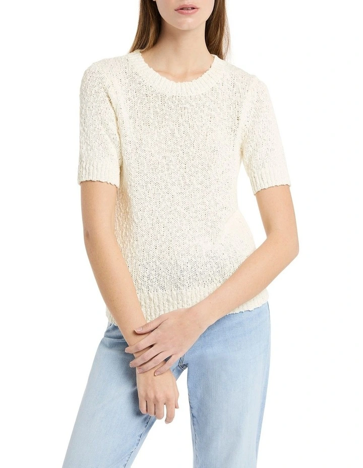 The Great Race Knit Top in Ivory