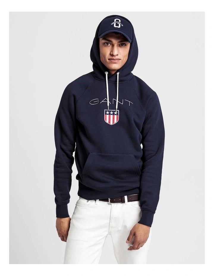 Shield Sweat Hoodie in Navy