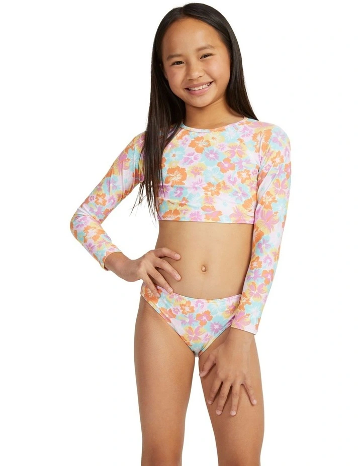 Floraya Long Sleeve Two-Piece Rashguard Set in Autumn Sunset Floraya