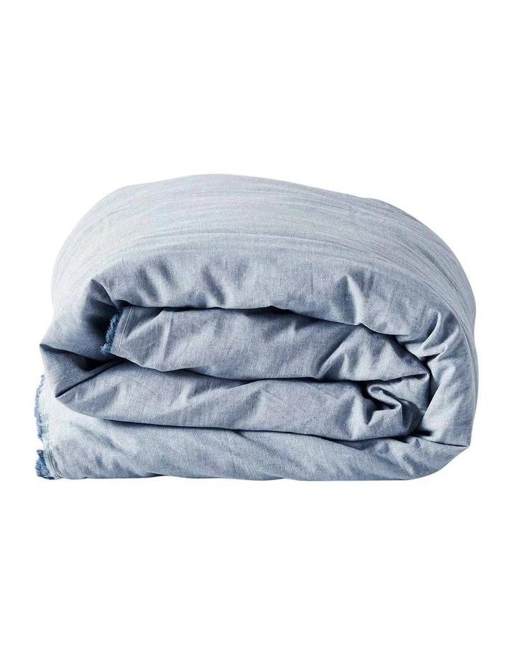 Chambray Fringe Bedlinen Collection in Denim
