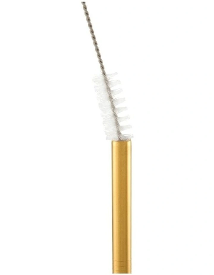 Cocktail and Co Reusable Straw with Brush Gift Boxed Set of 4 in Gold