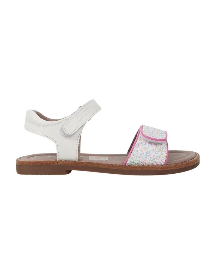 Glamour Glitter Sandals in White