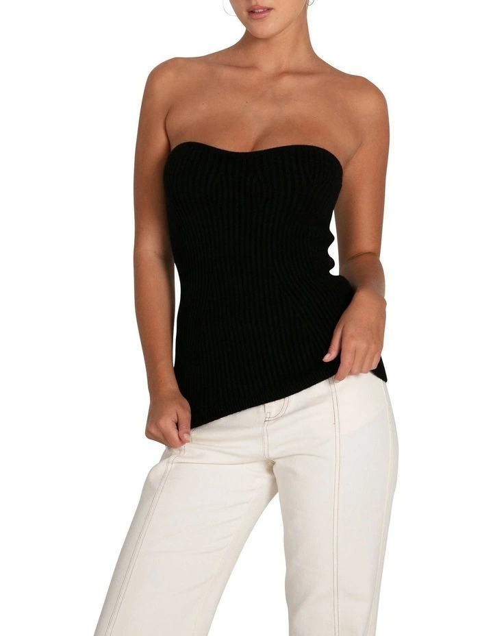 Distant Memories Knit Bustier in Black