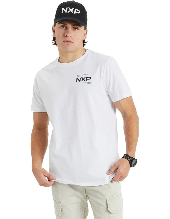 Compound Cape Back Tee in White
