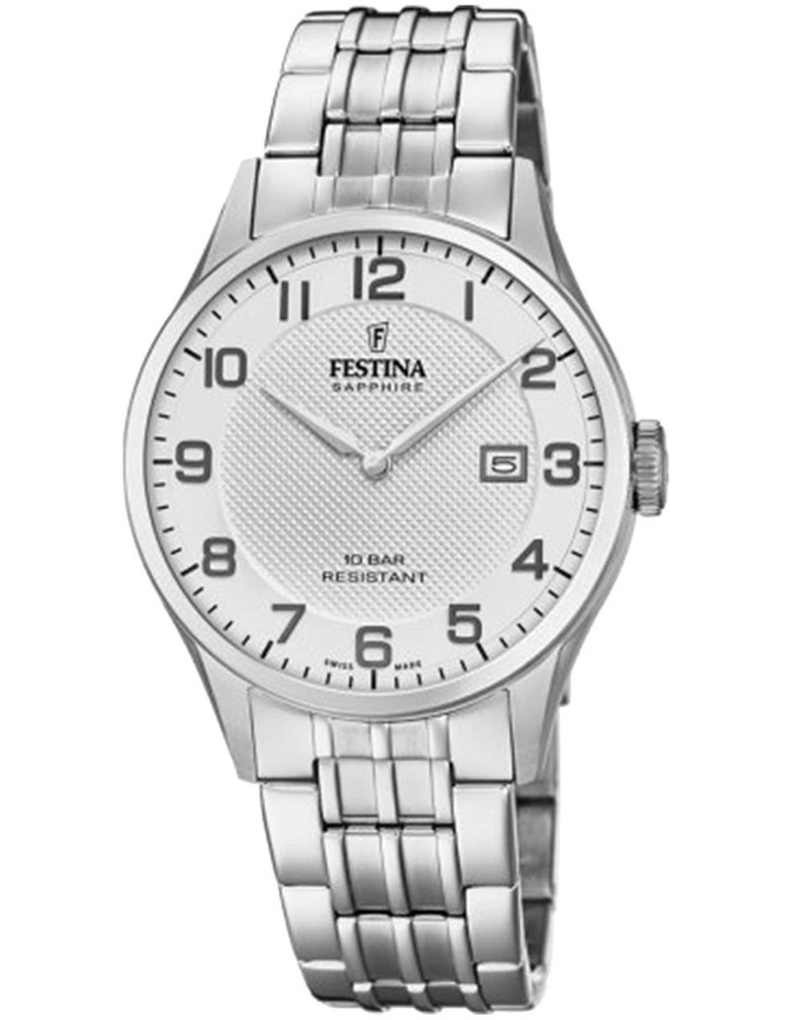 Swiss Stainless Steel Watch in Silver