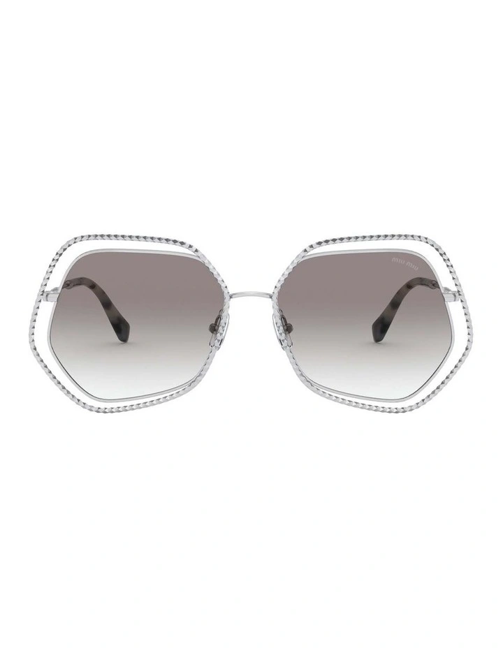 MU 58VS Special Project Silver Sunglasses