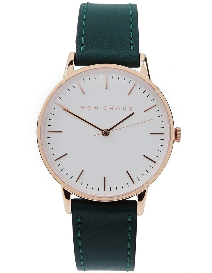 Classic Vine Grape Vegan Leather Watch 38mm in Rose Gold