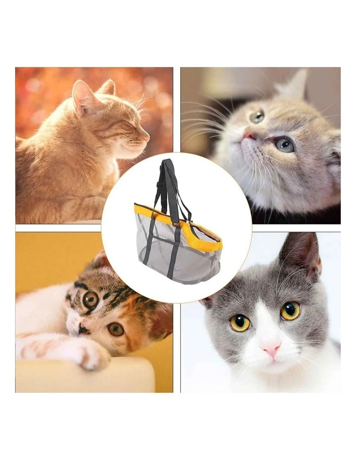 Breathable Net Mesh Pet Carrier Bag in Orange