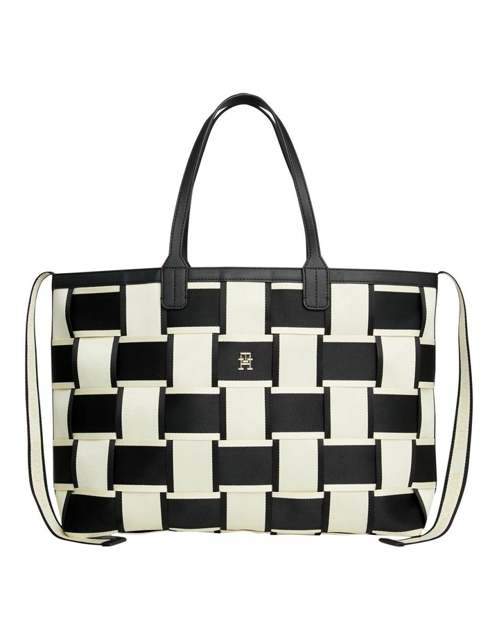 Iconic Woven Tote Bag in Black