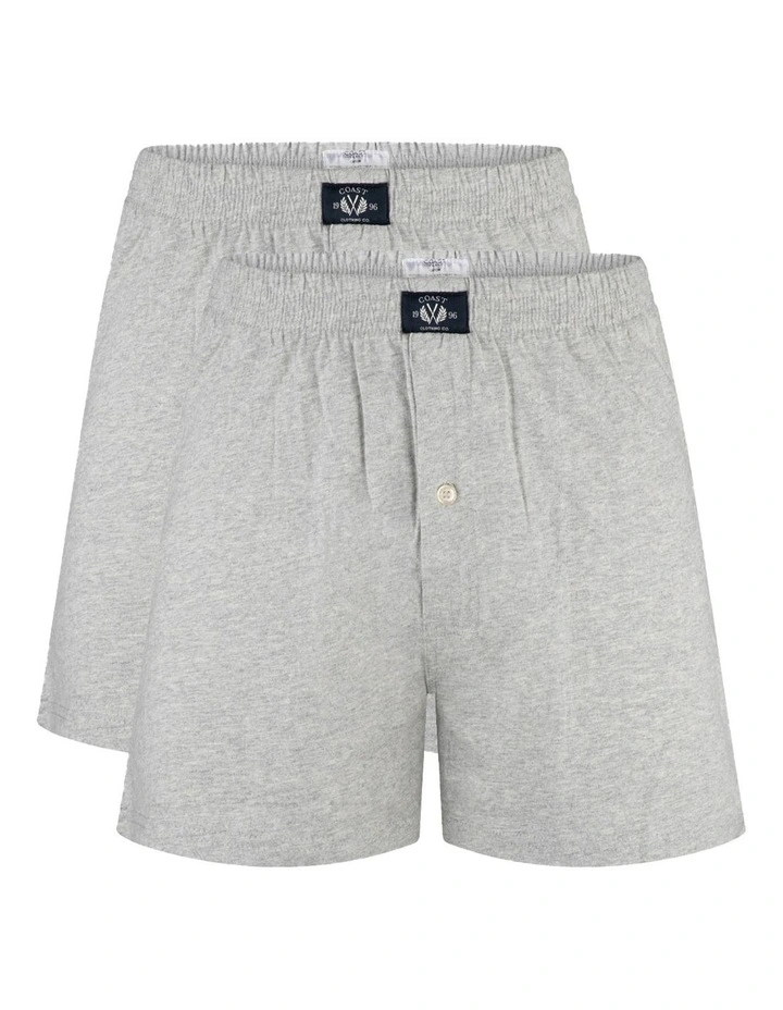 Knit Boxers 2-Pack in Grey