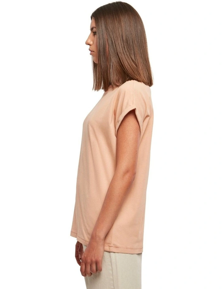 Extended Shoulder Tee in Amber