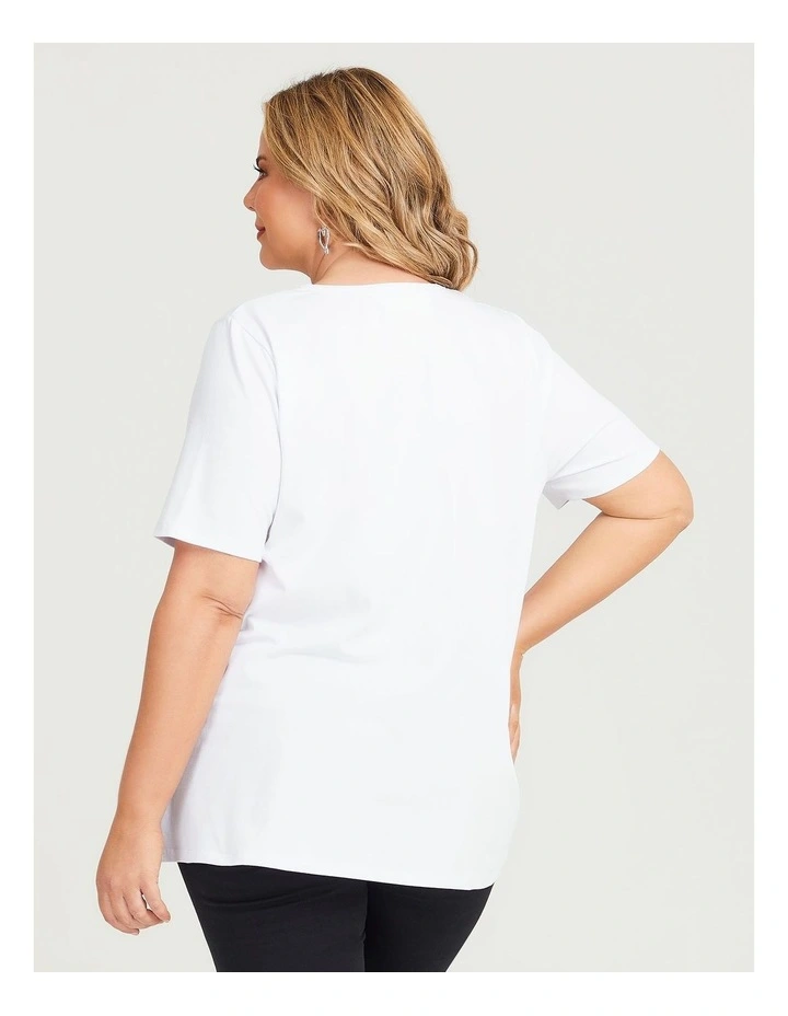 Organic Swing Short Sleeve Tee in White