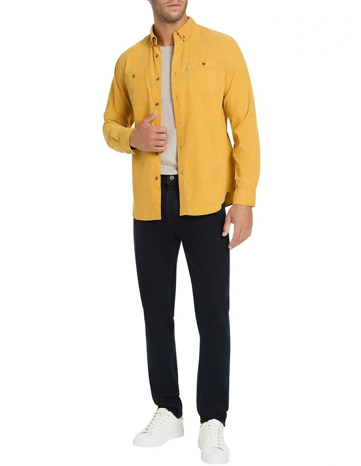 Cord Games Long Sleeve Shirt in Mustard