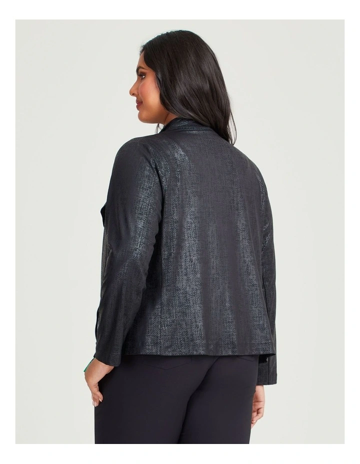 Amira Coated Jacket in Black