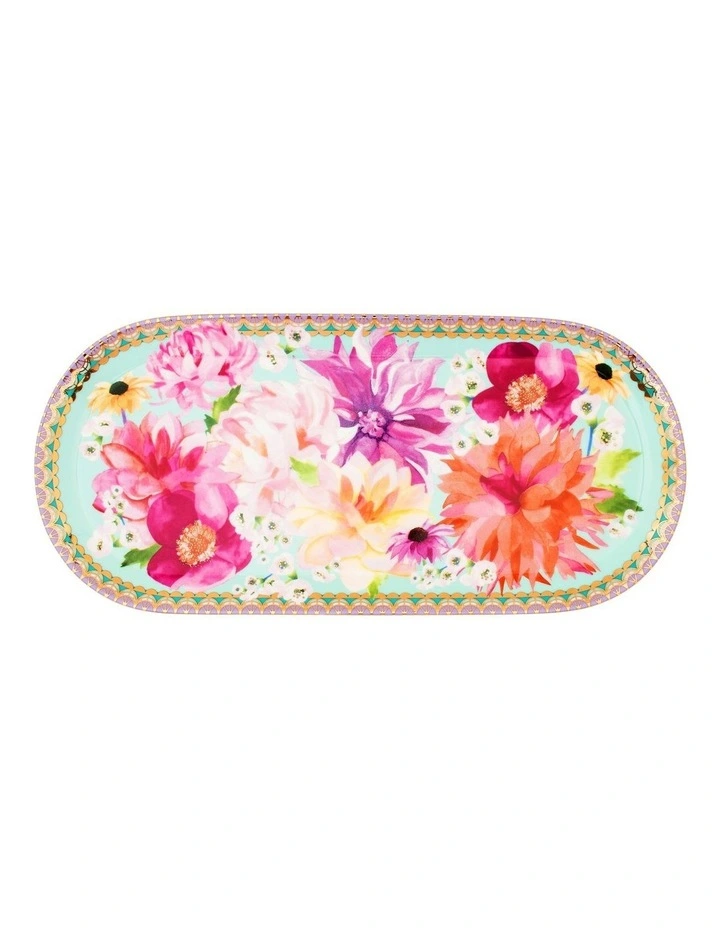 Teas & C's Dahlia Daze Platter 25x12cm Gift Box in Multi