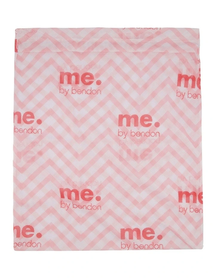 Lingerie Wash Bag in White/Pink