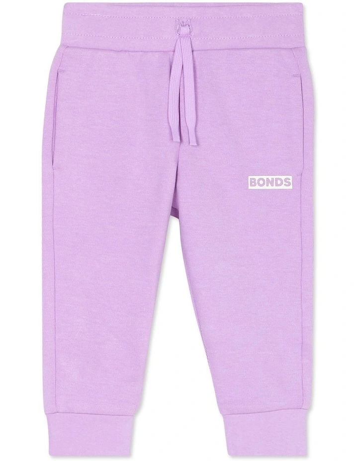 Baby Tech Trackie in Cotton Purple Pansy