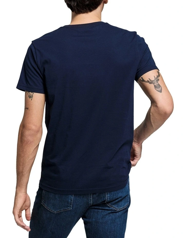 Shield Short Sleeve TShirt in Navy