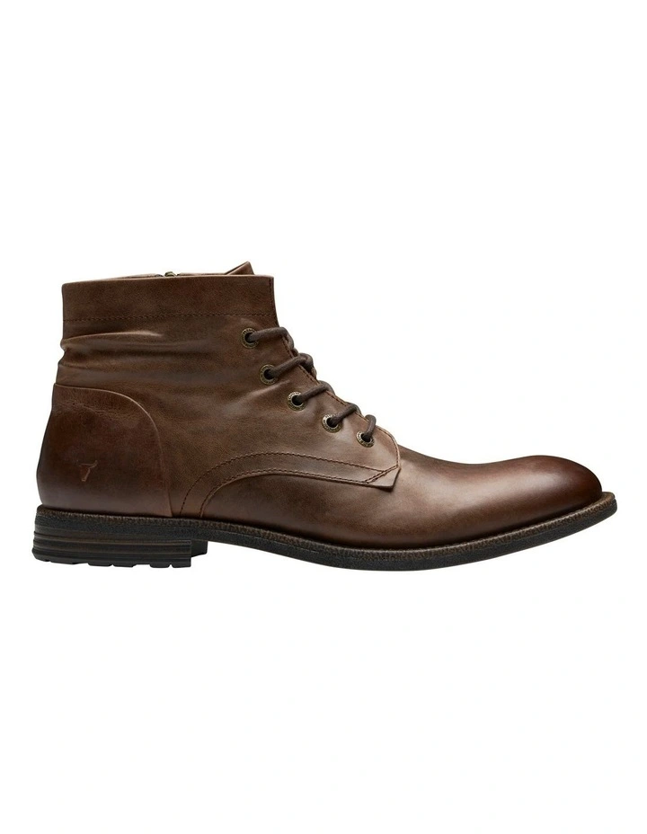 Stephan Leather Boot in Dark Brown