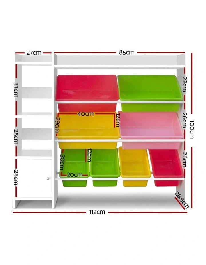 Keezi 8 Bin Toy Storage Shelf