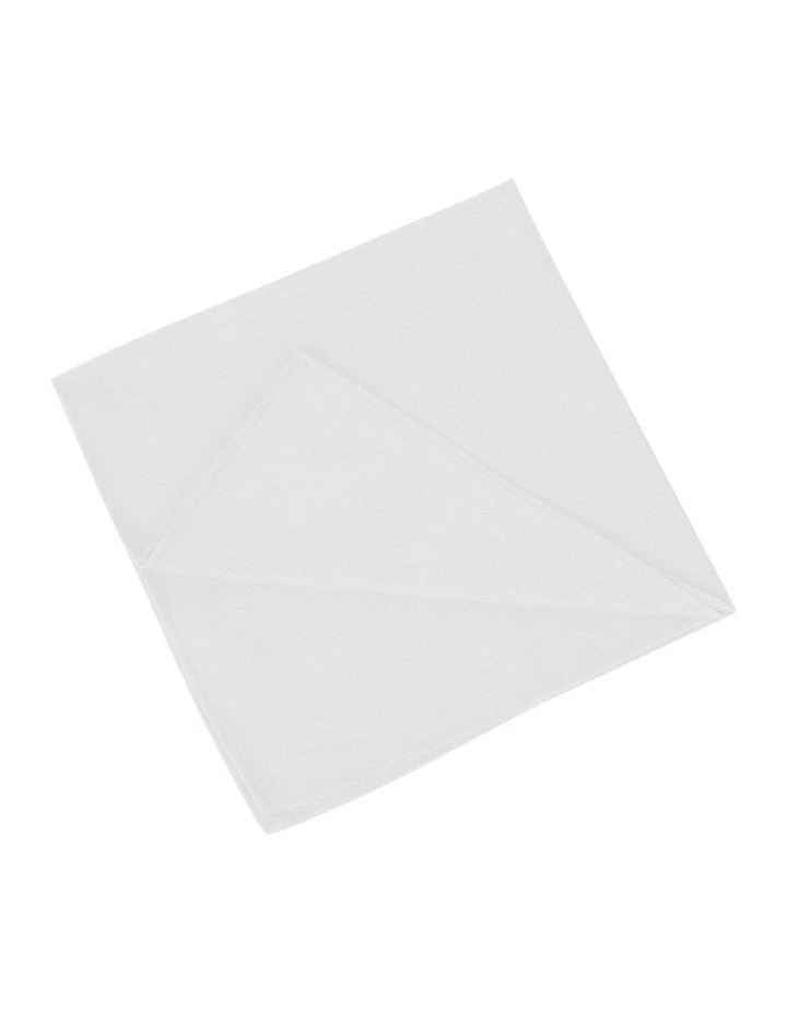 Pocket Square Cotton Wht