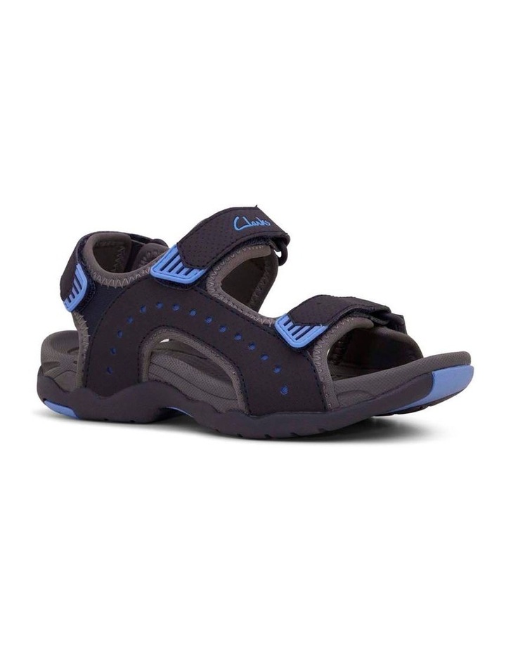 Terry Beach Sandals in Navy