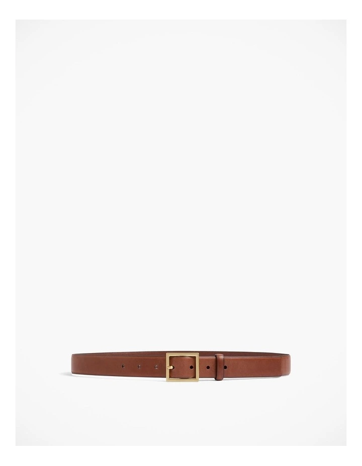 Sharp Buckle Belt in Rich Tan