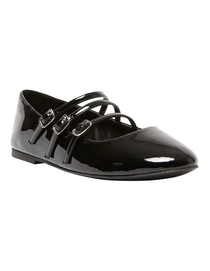 Leah Ballet Flats in Black Patent
