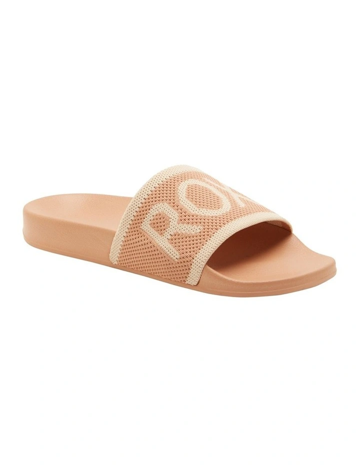 Slippy Knit Slider in Wheat/Turkish Coffee