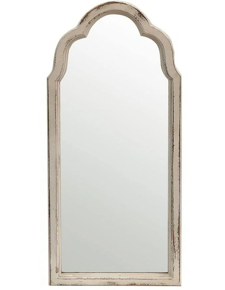 Classic Wood-Framed Large Wall Mirror 93cm in White