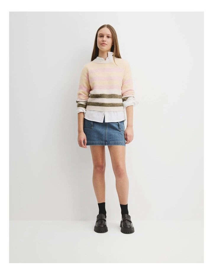Teen Block Stripe Knit in Multicolour