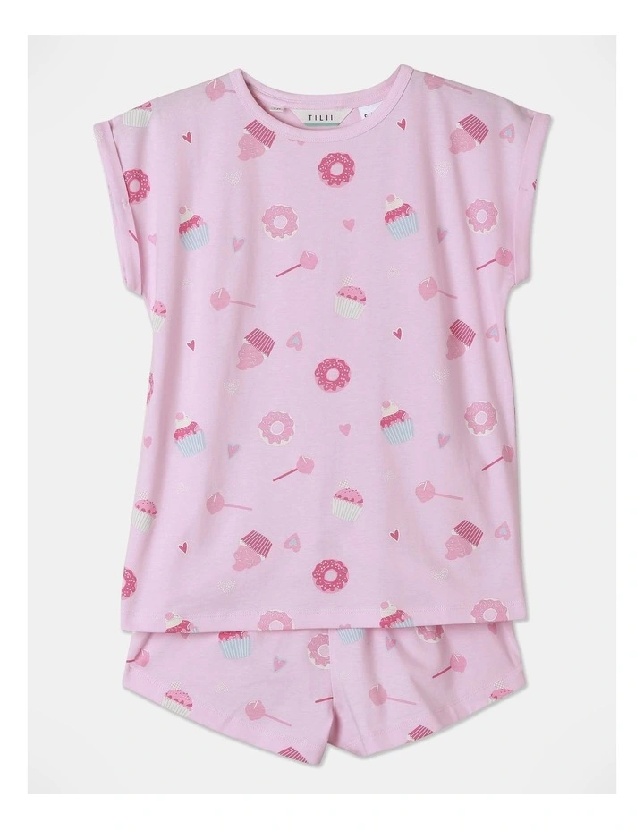 Cupcake Pyjama Set in Pale Pink