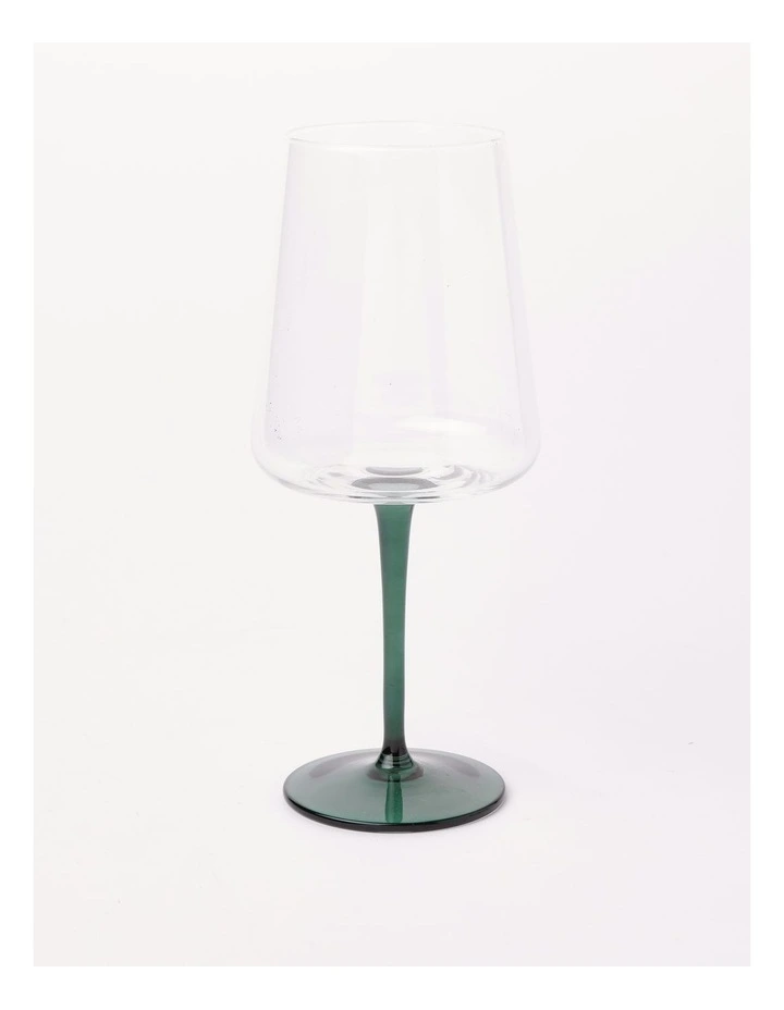 Jordan Red Wine Glass Set of 4 in Dark Green