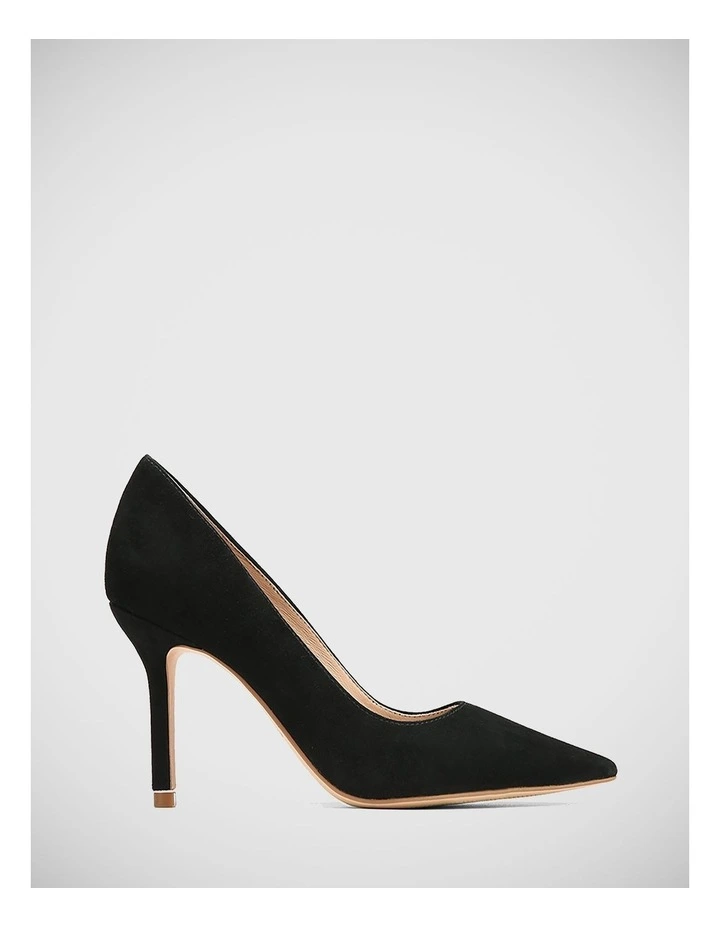 Quendra Modern Suede Pump in Black