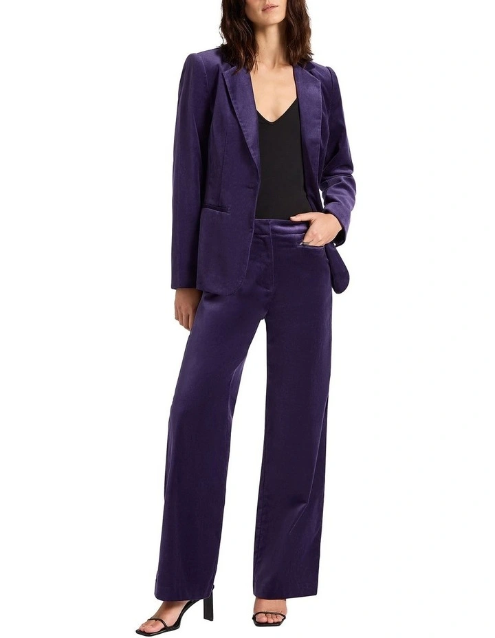 Nala Velvet Pant in Night Shade