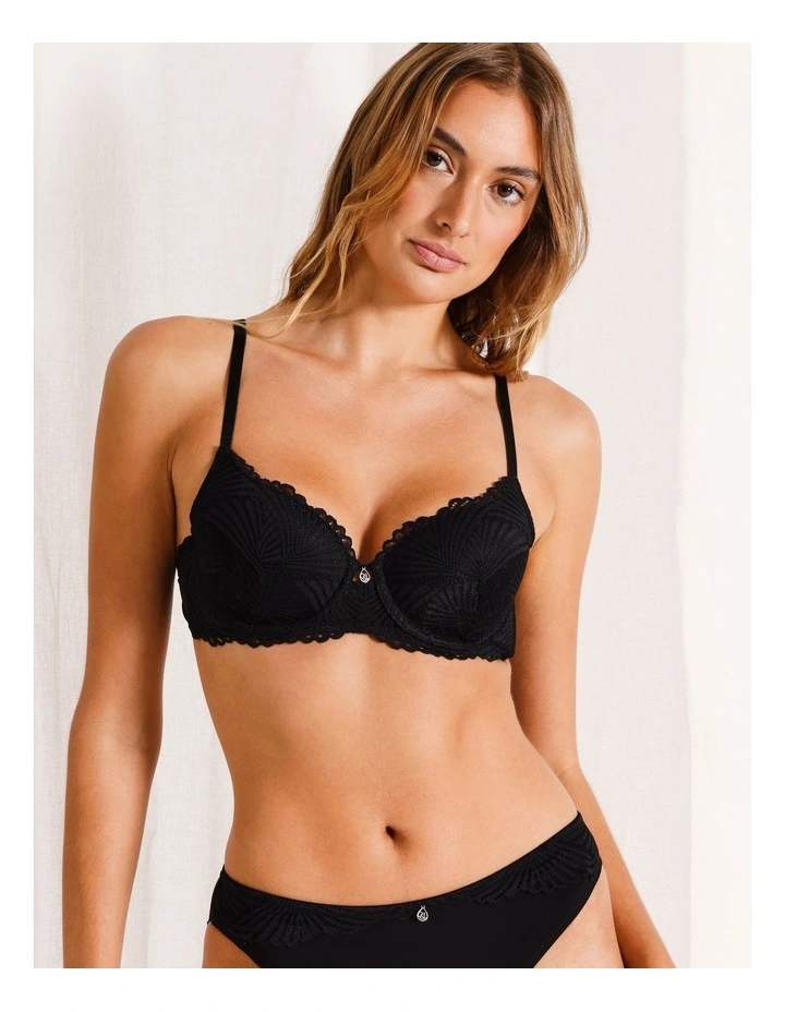 Harlow T-shirt Bra in Black