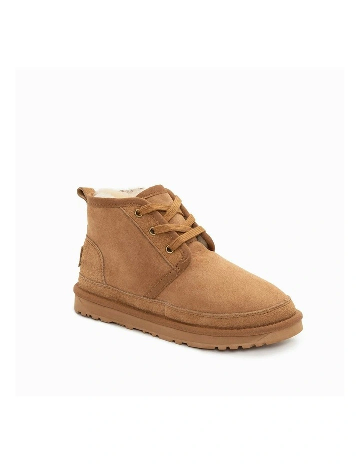Kinsley Water Resistant Lace Boots in Chestnut