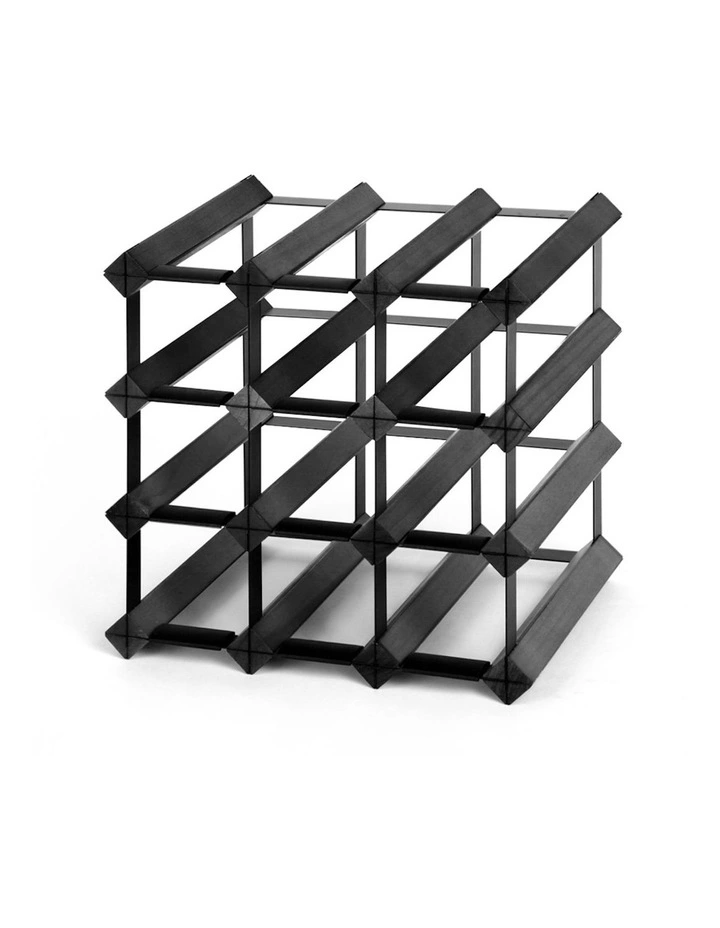 12 Bottle Wine Rack in Black