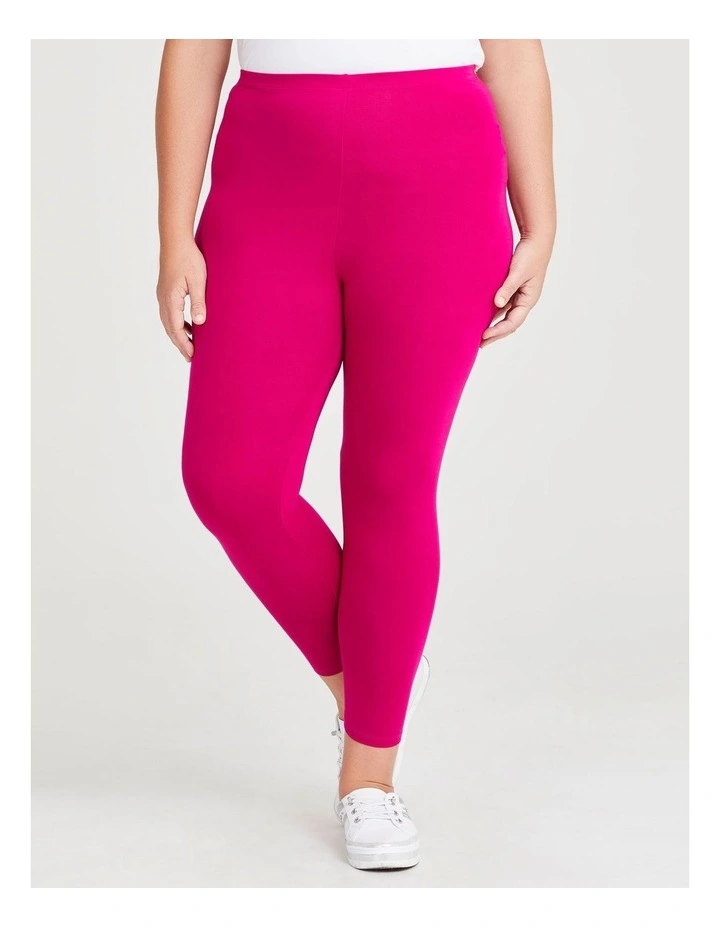 Bamboo Breezy 7/8 Legging in Magenta Pink