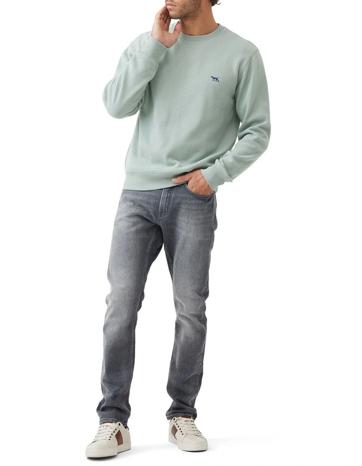 Gunn Crew Neck Sweat Top in Celadon