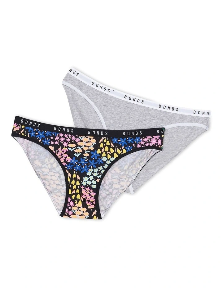 Kids Hipster Bikini 2 Pack in Multi