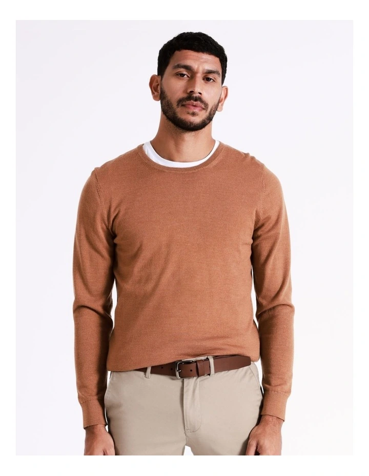 Casual Leather Belt in Tan