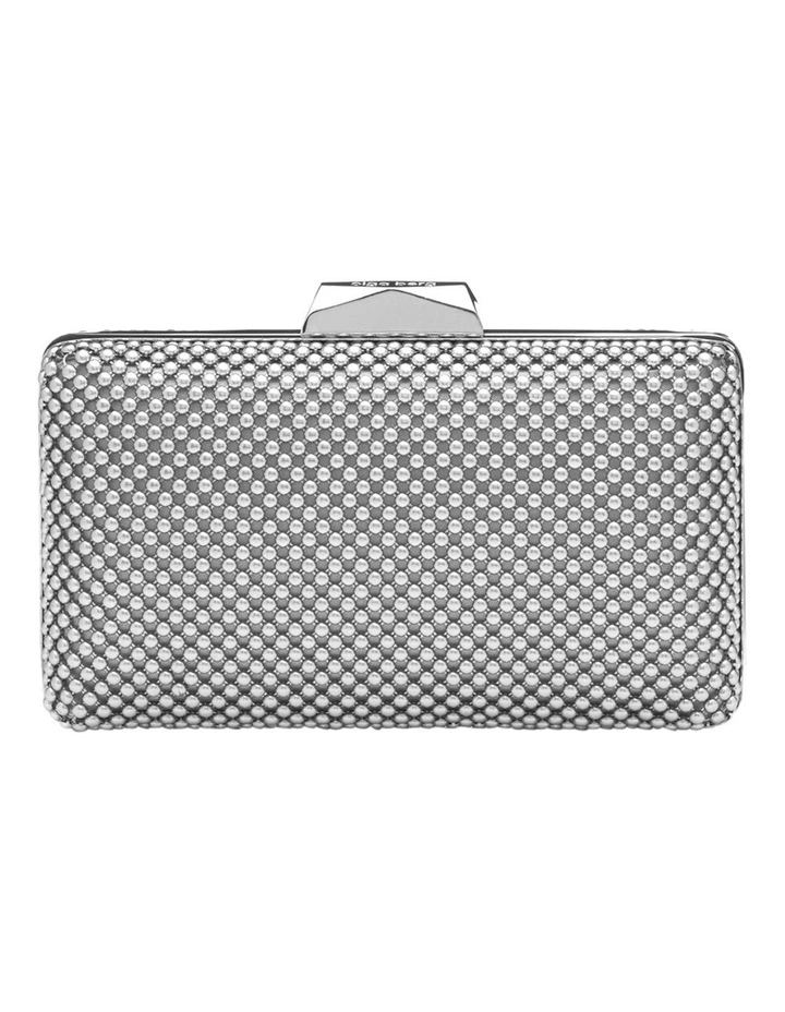 Natasha Ball Mesh Clutch in Silver