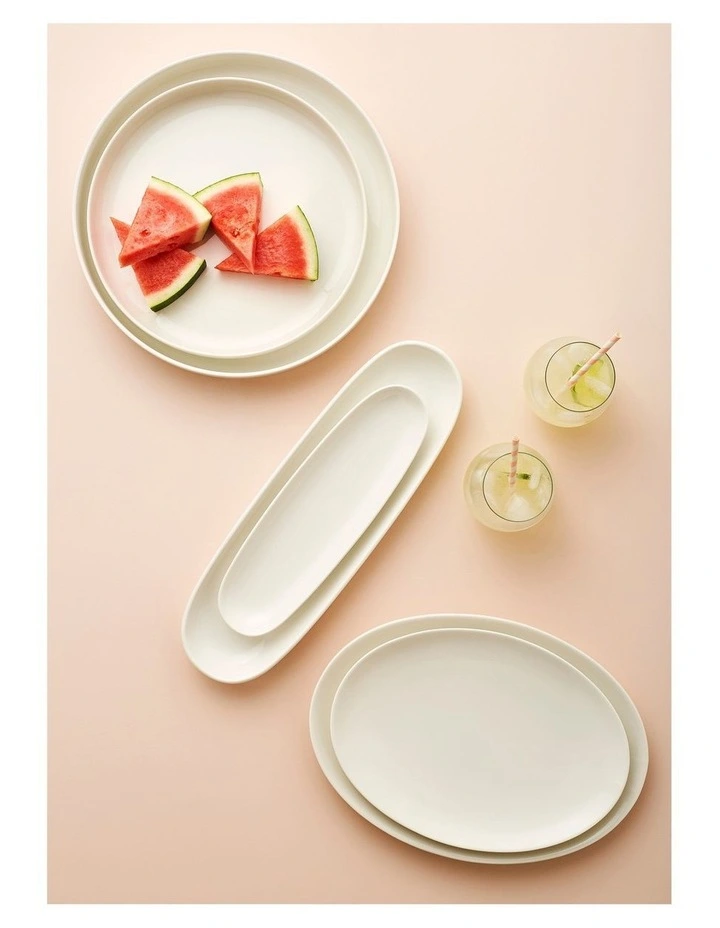 Basics High Rim Platter 28cm in White