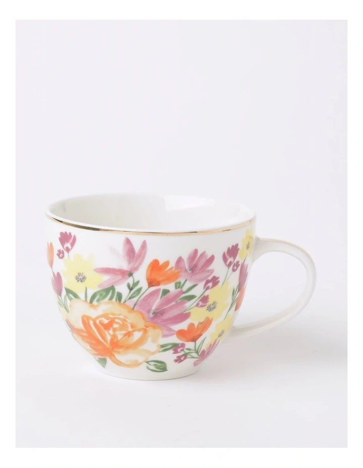Tea Time Tea Cup Pink Floral in Multi